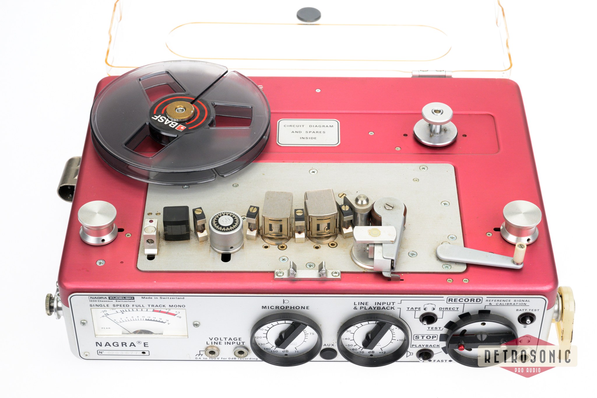 Nagra E Portable Mono Full Track Analog Audio Tape Recorder
