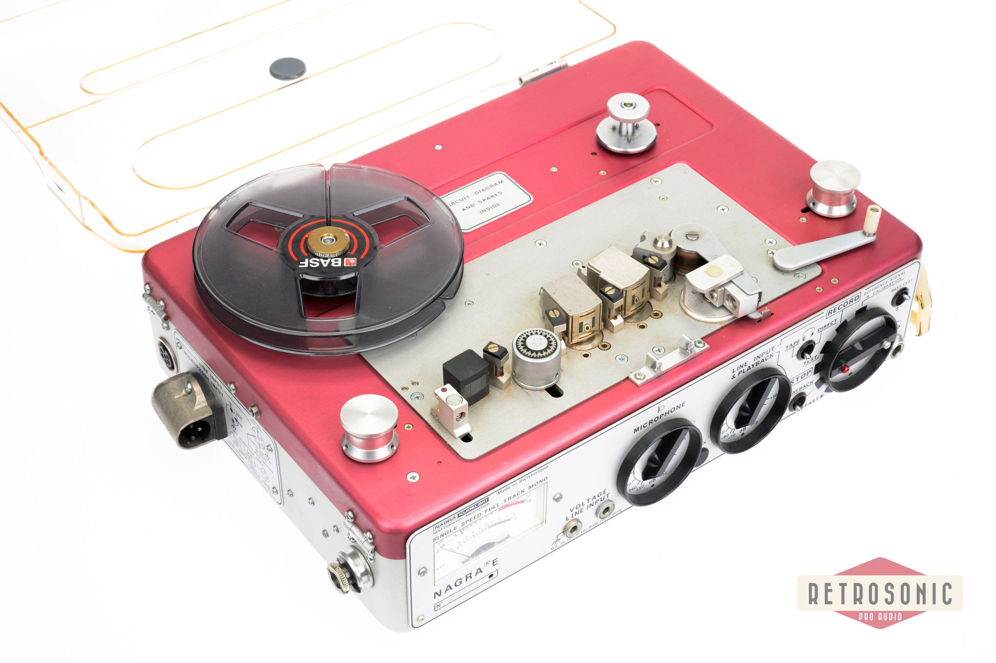 Nagra E Portable Mono Full Track Analog Audio Tape Recorder