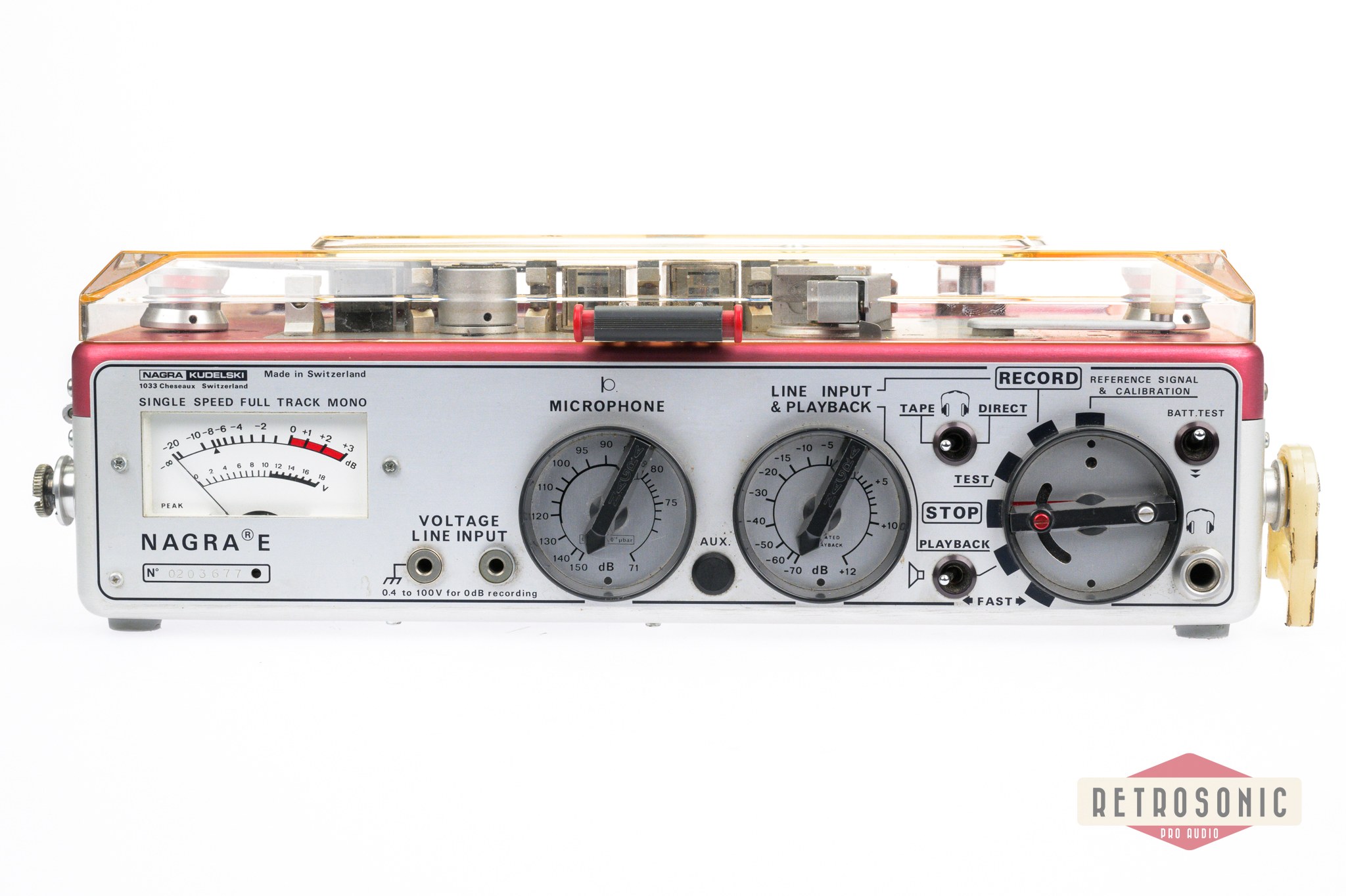 Nagra E Portable Mono Full Track Analog Audio Tape Recorder