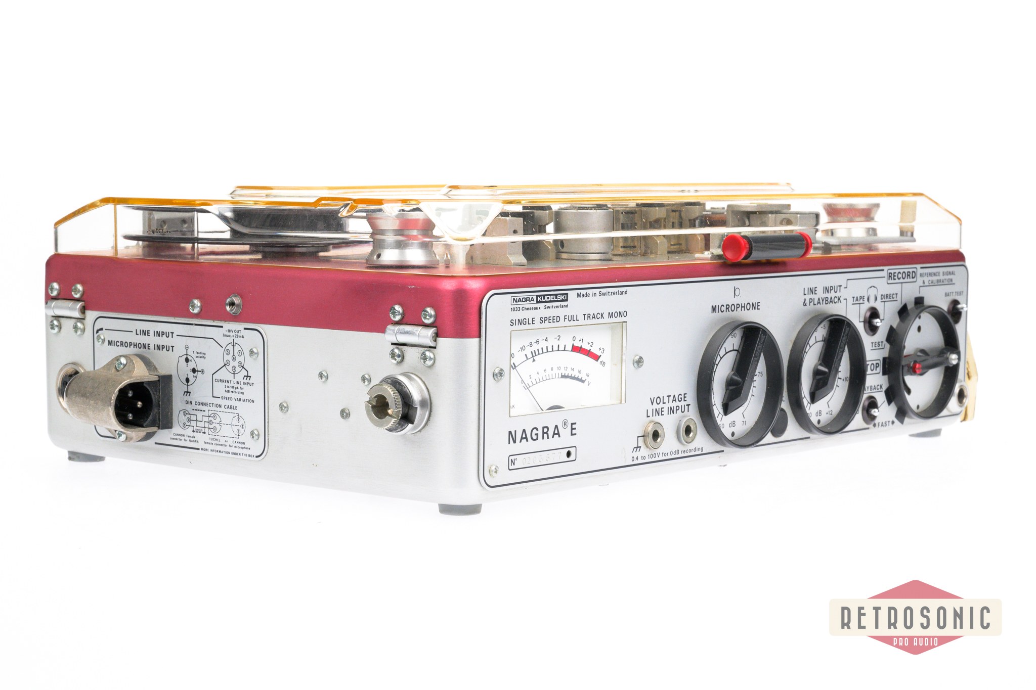 Nagra E Portable Mono Full Track Analog Audio Tape Recorder
