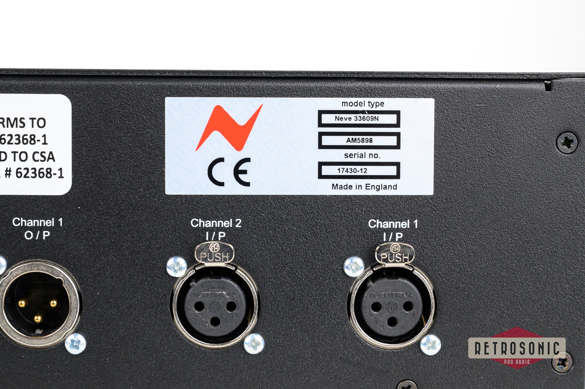 Neve 33609/N Limiter Compressor