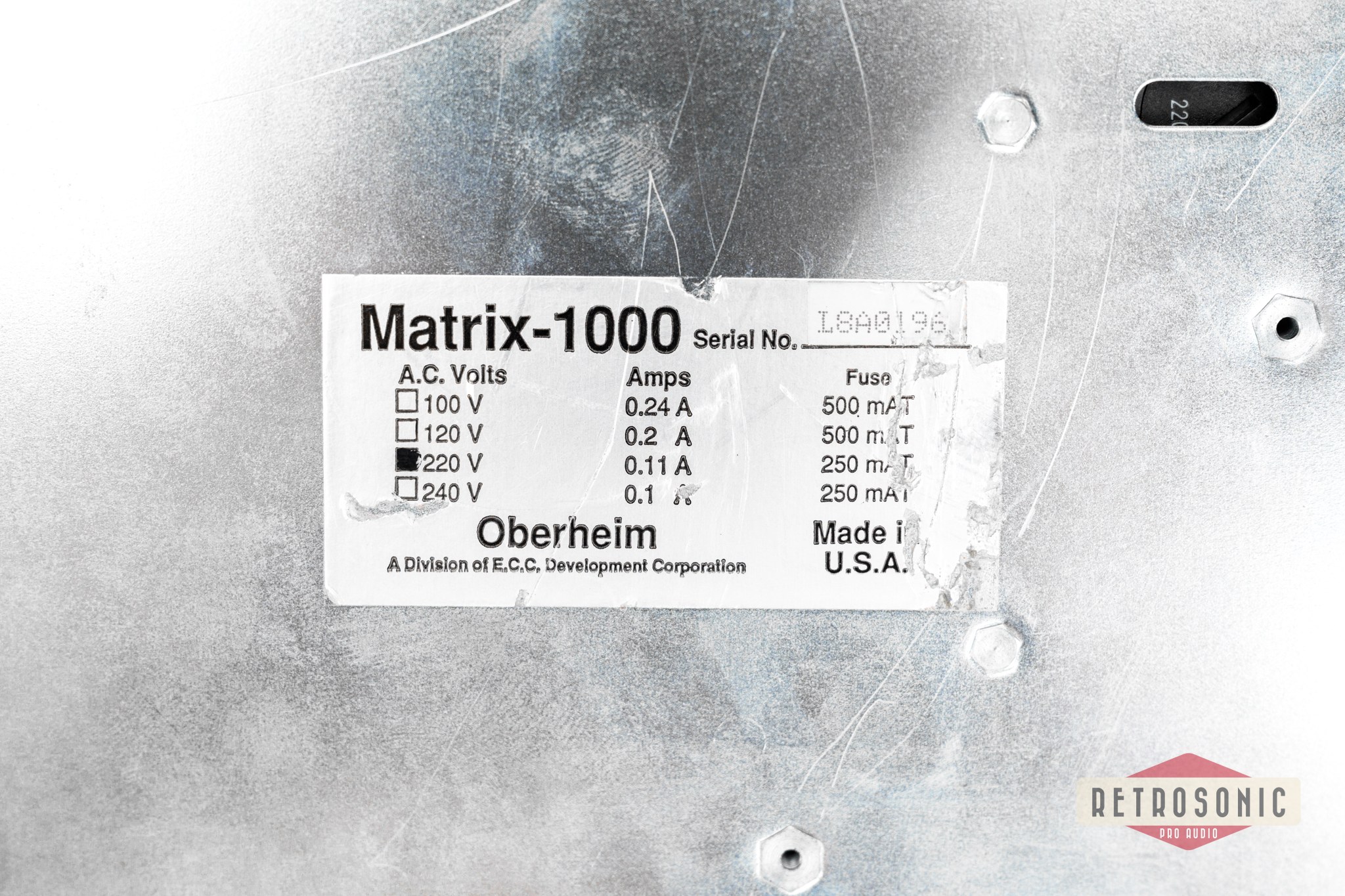 Oberheim Matrix 1000 Rackmount 6-Voice Synthesizer 1987 - Black