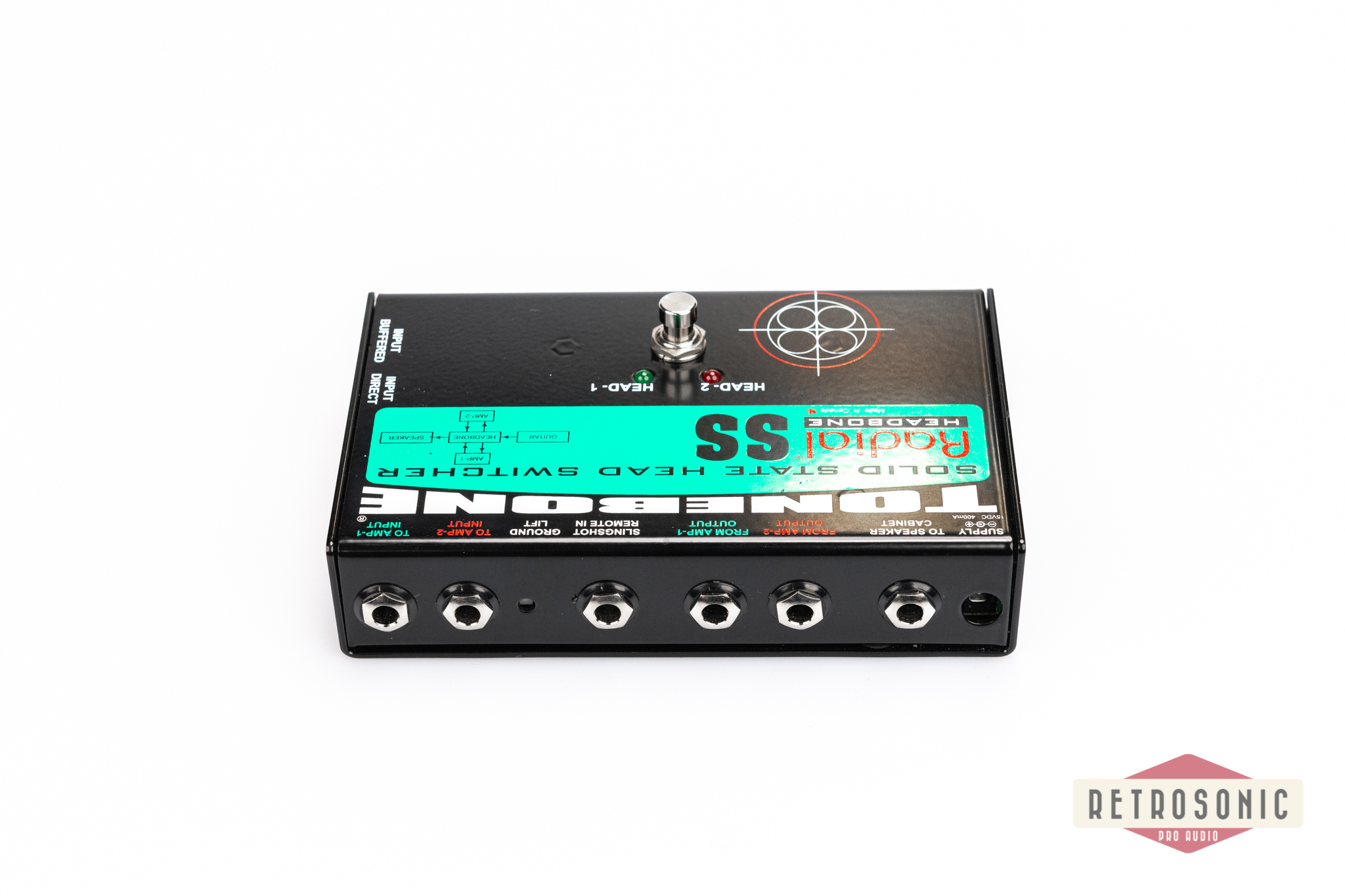 Radial Tonebone solid state head switcher pedal incl. psu