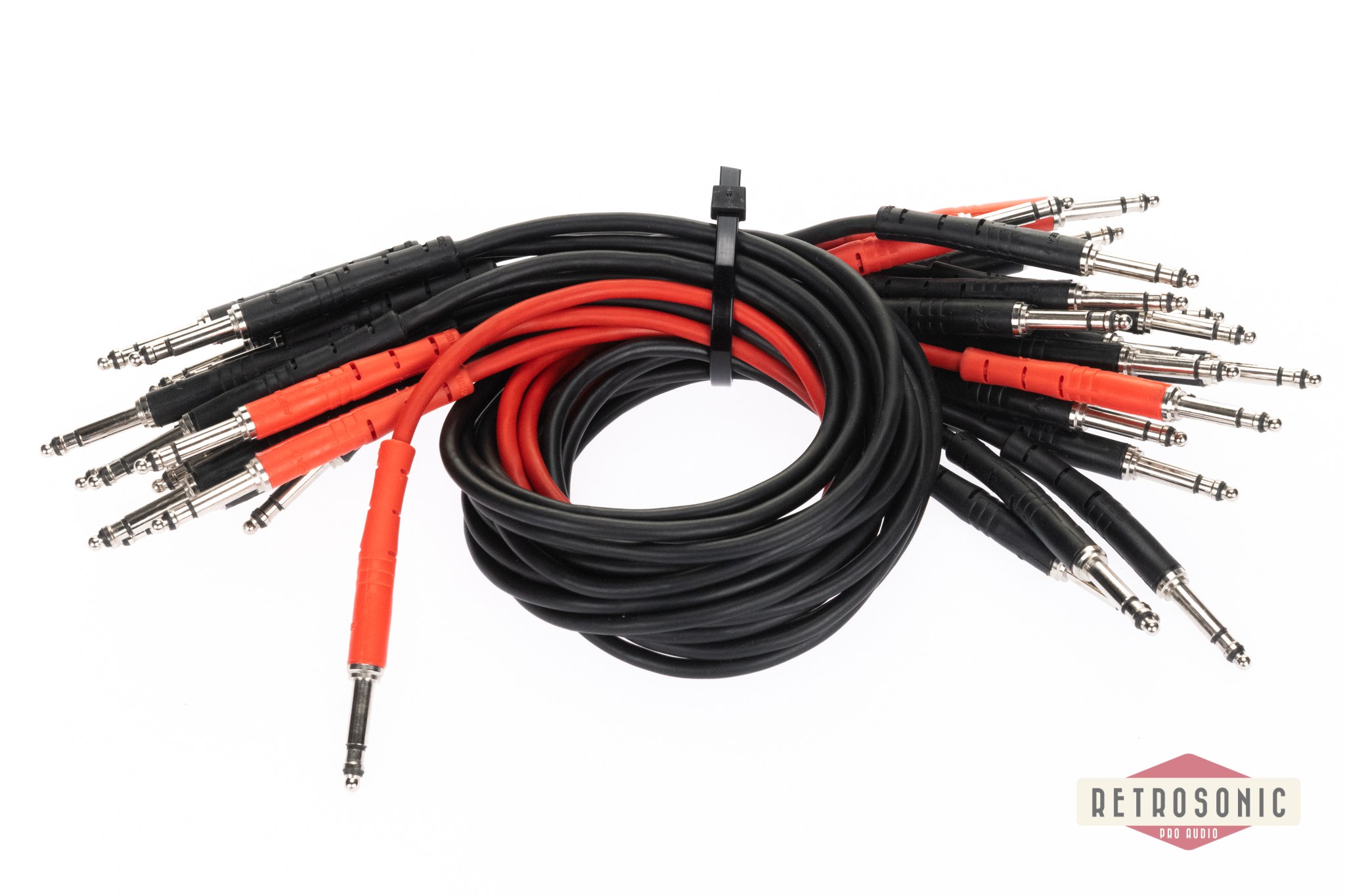 Rean Bantam Patch Cord 40cm set of 18 pcs black/red