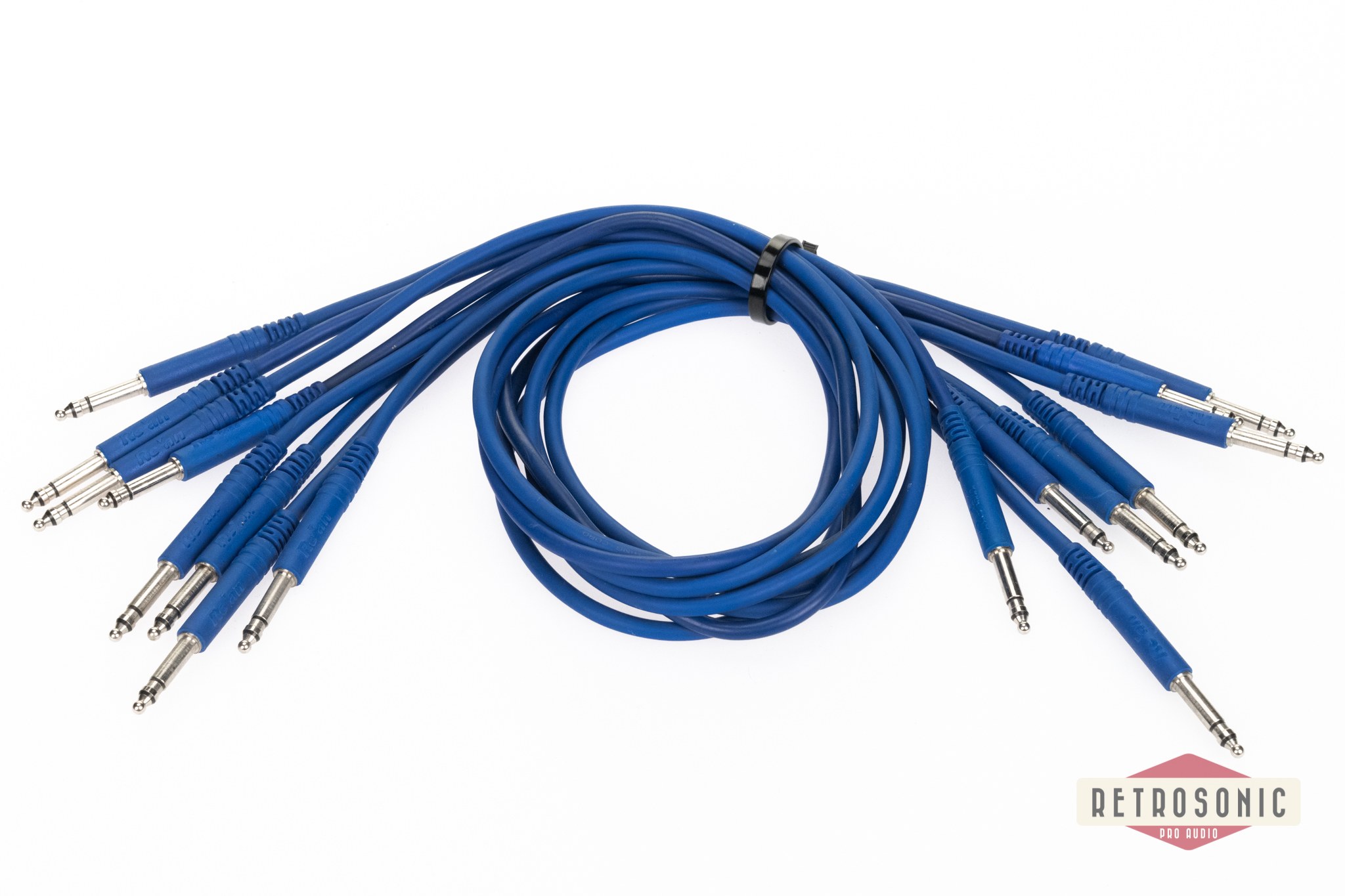 Rean Bantam Patch Cord 60cm set of 8 pcs blue