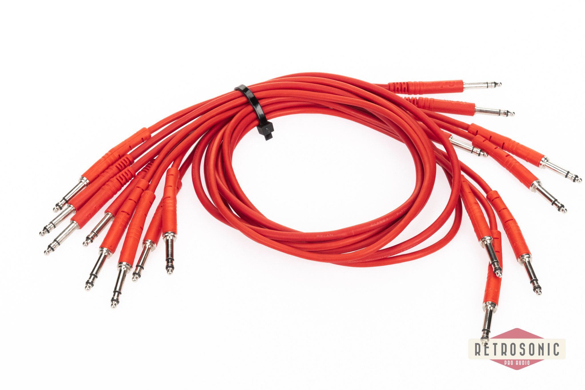 Rean Bantam Patch Cord 60cm set of 8 pcs red