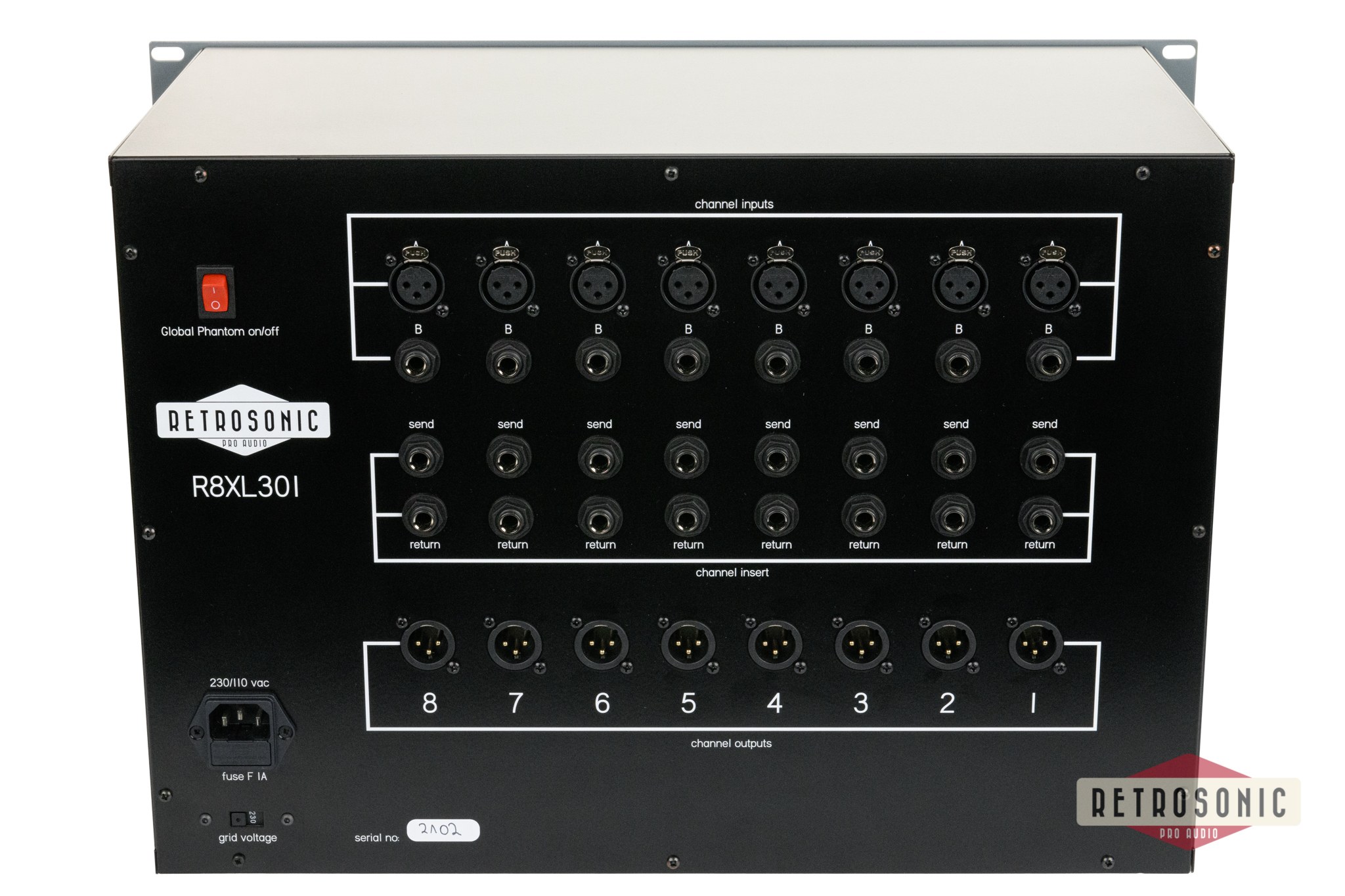 Retrosonic Pro Audio R8XL301 Original Midas XL3 8-ch Mic Pre EQ