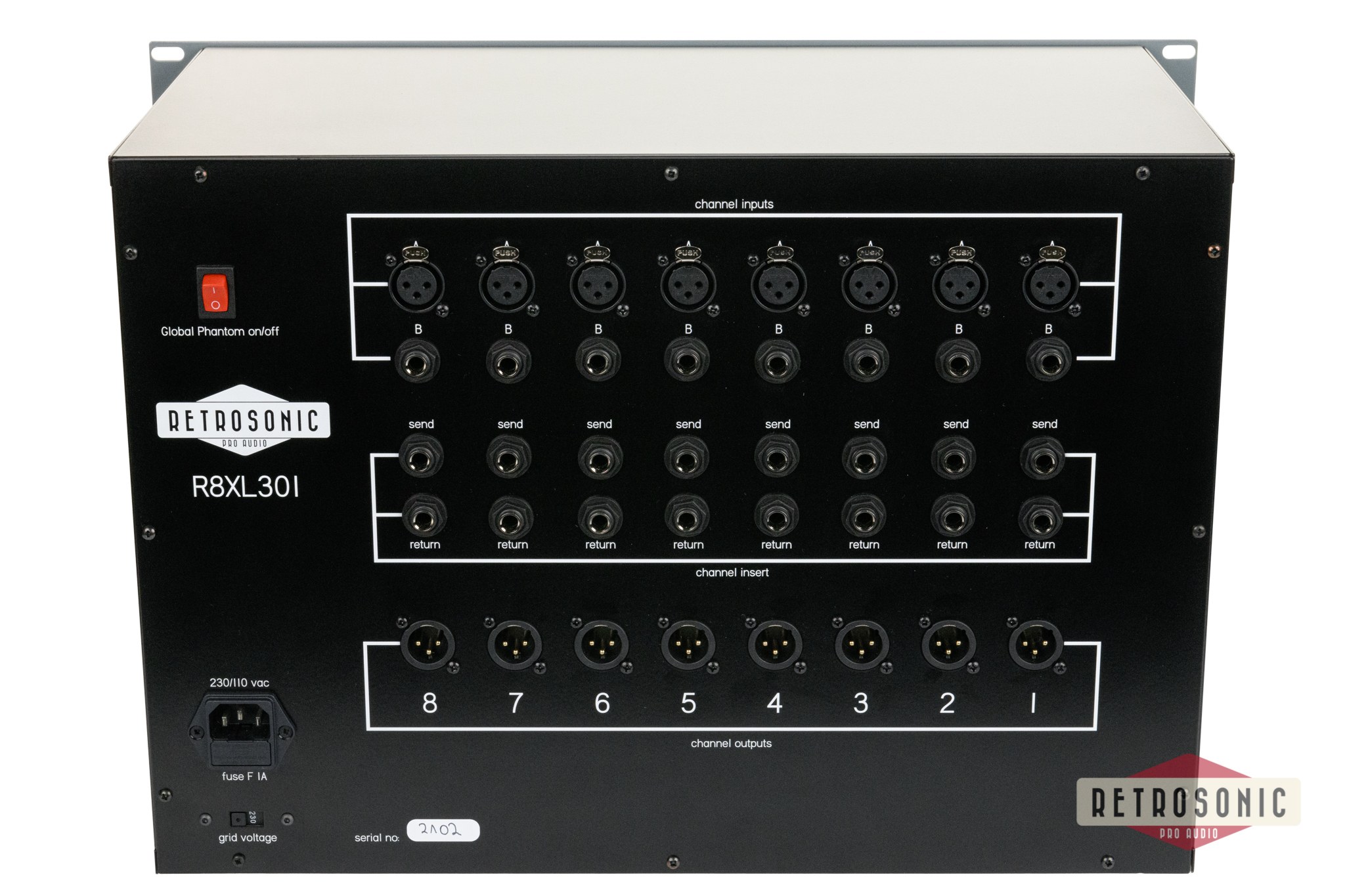 Retrosonic Pro Audio R8XL301 Original Midas XL3 8-ch Mic Pre EQ