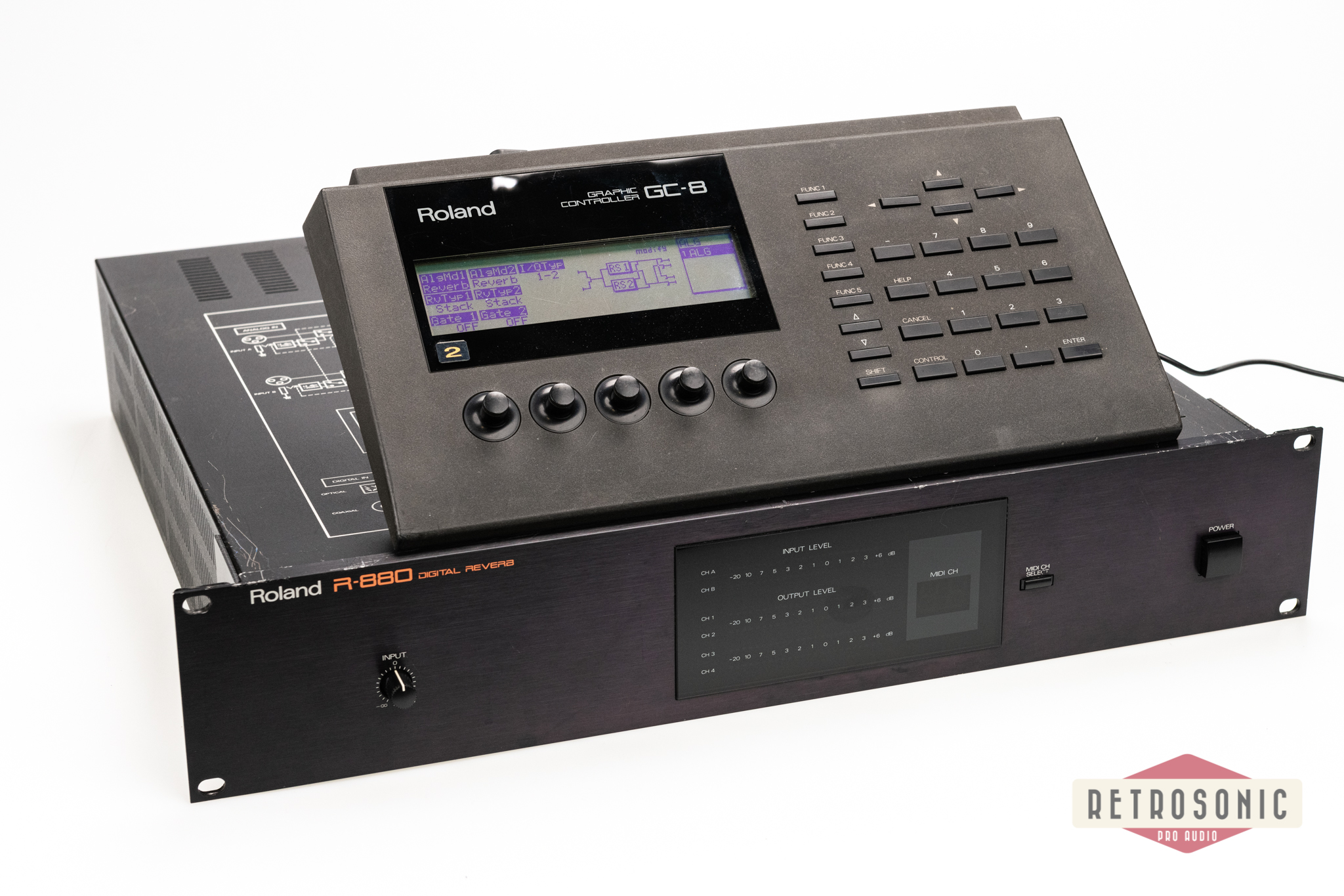 Roland R-880 Digital Reveb w. GC-8 Graphic Controller