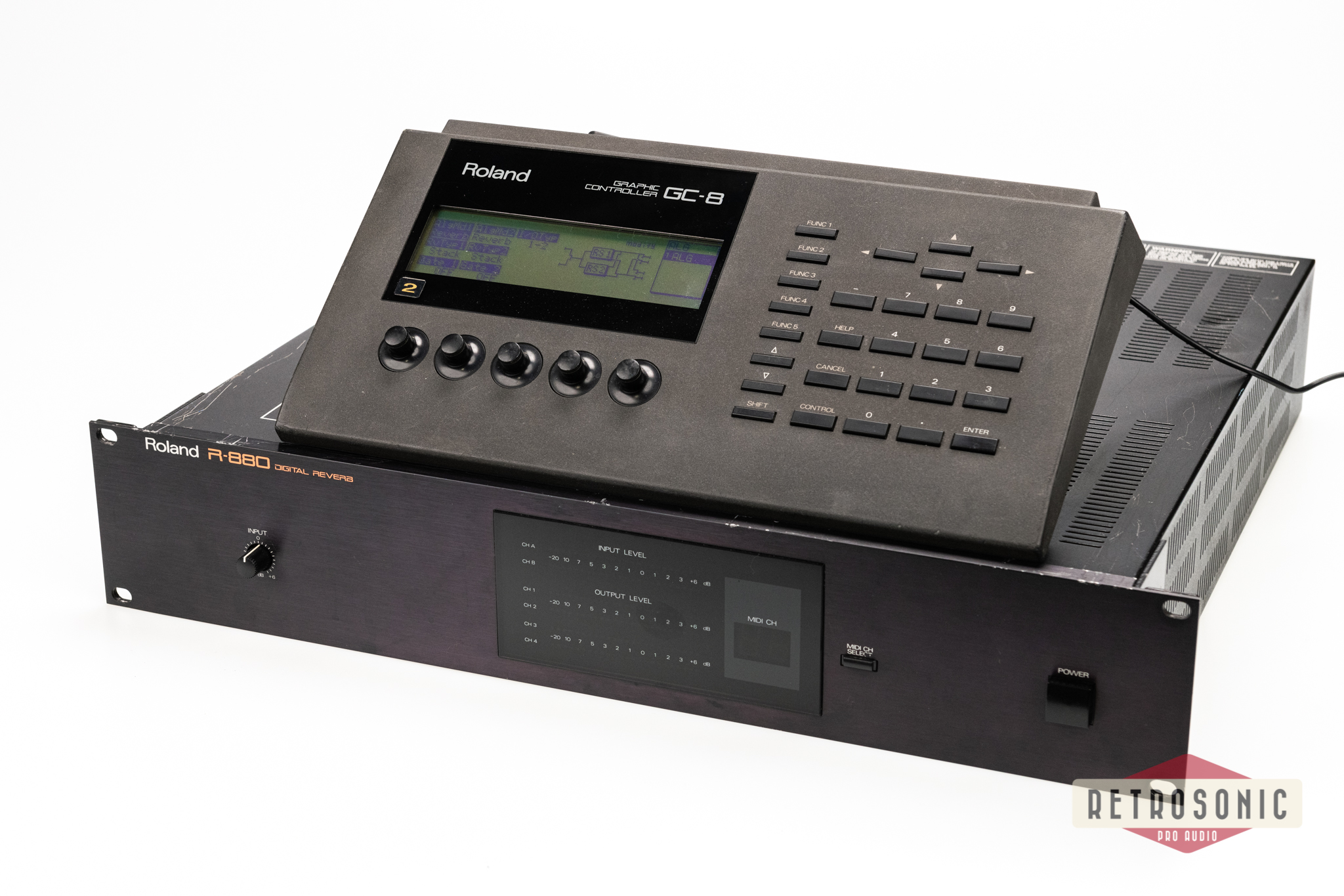 Roland R-880 Digital Reveb w. GC-8 Graphic Controller