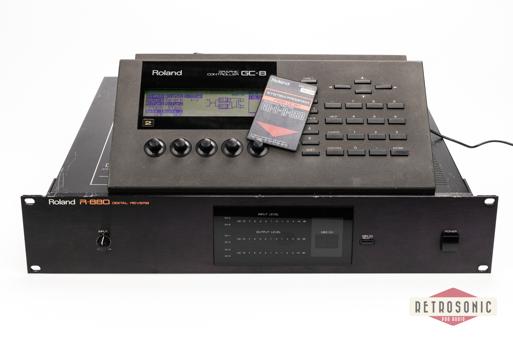 Roland R-880 Digital Reveb w. GC-8 Graphic Controller