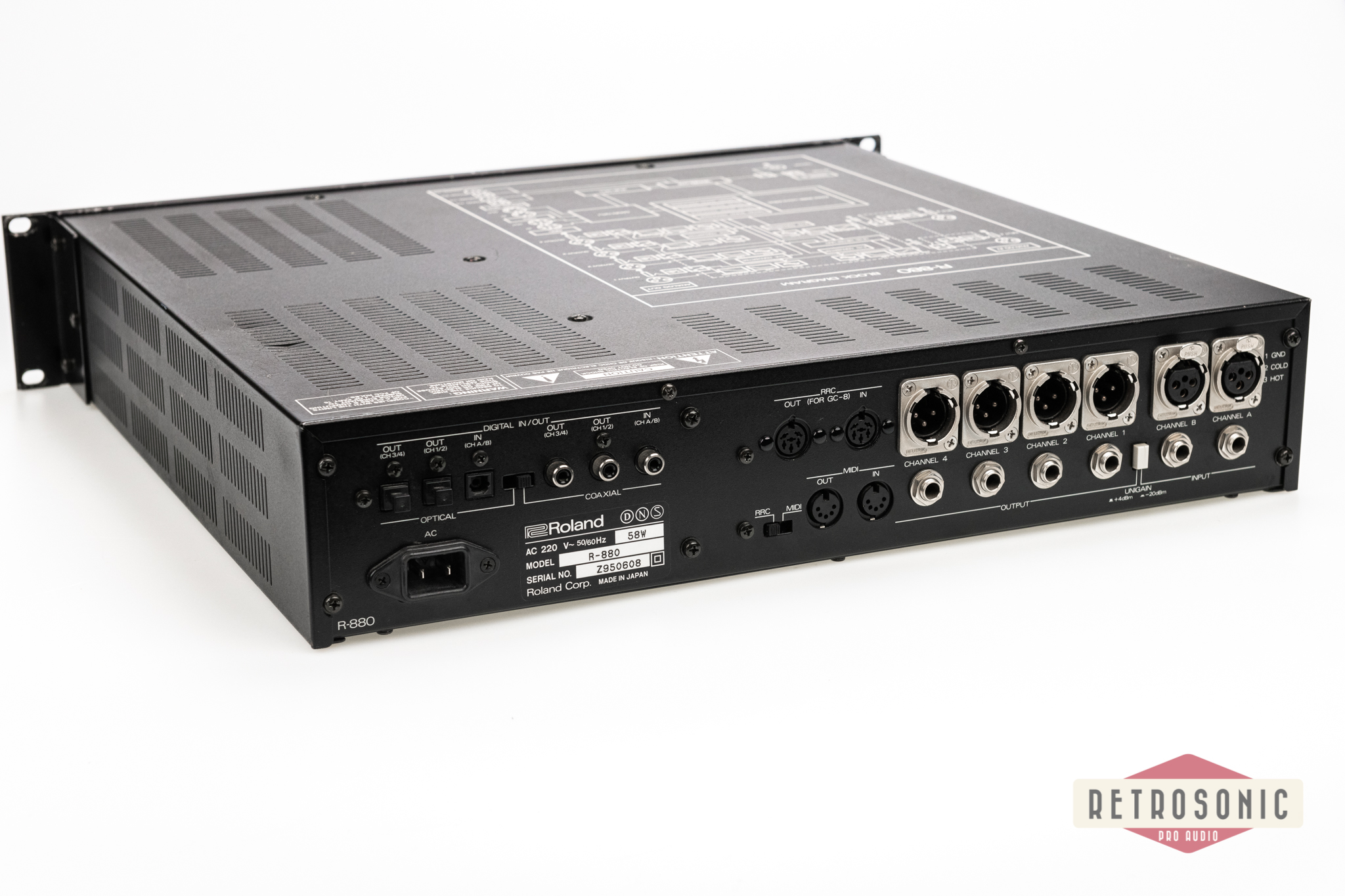 Roland R-880 Digital Reveb w. GC-8 Graphic Controller