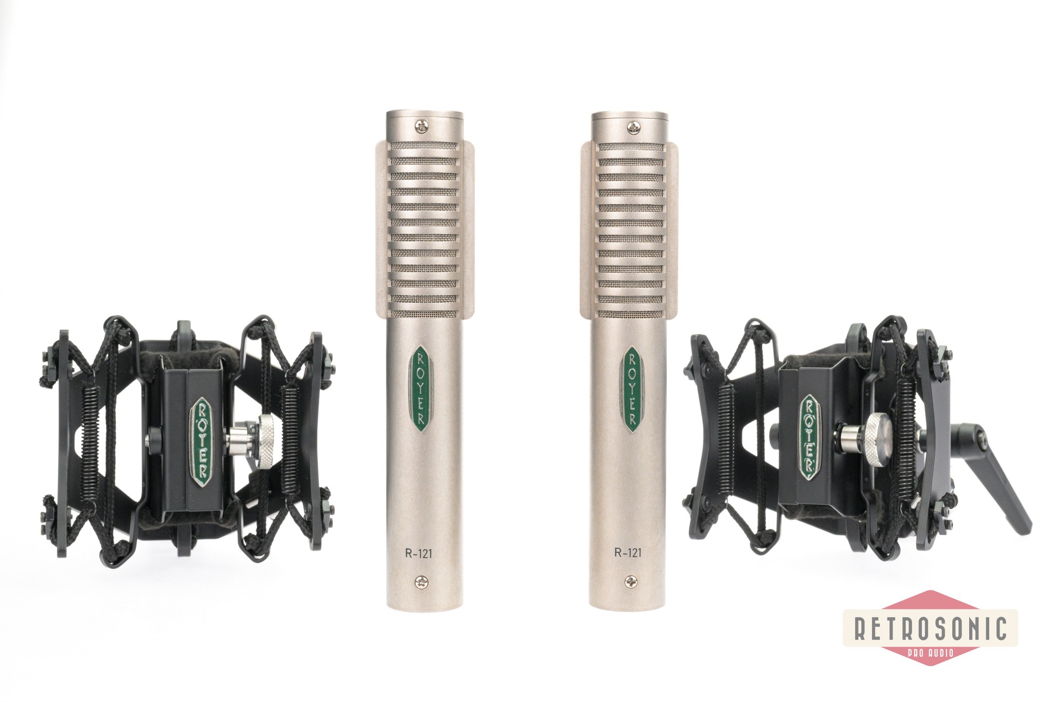 Royer R-121 Matched Pair with 2 x RSM- SS1 Sling Shock Mounts