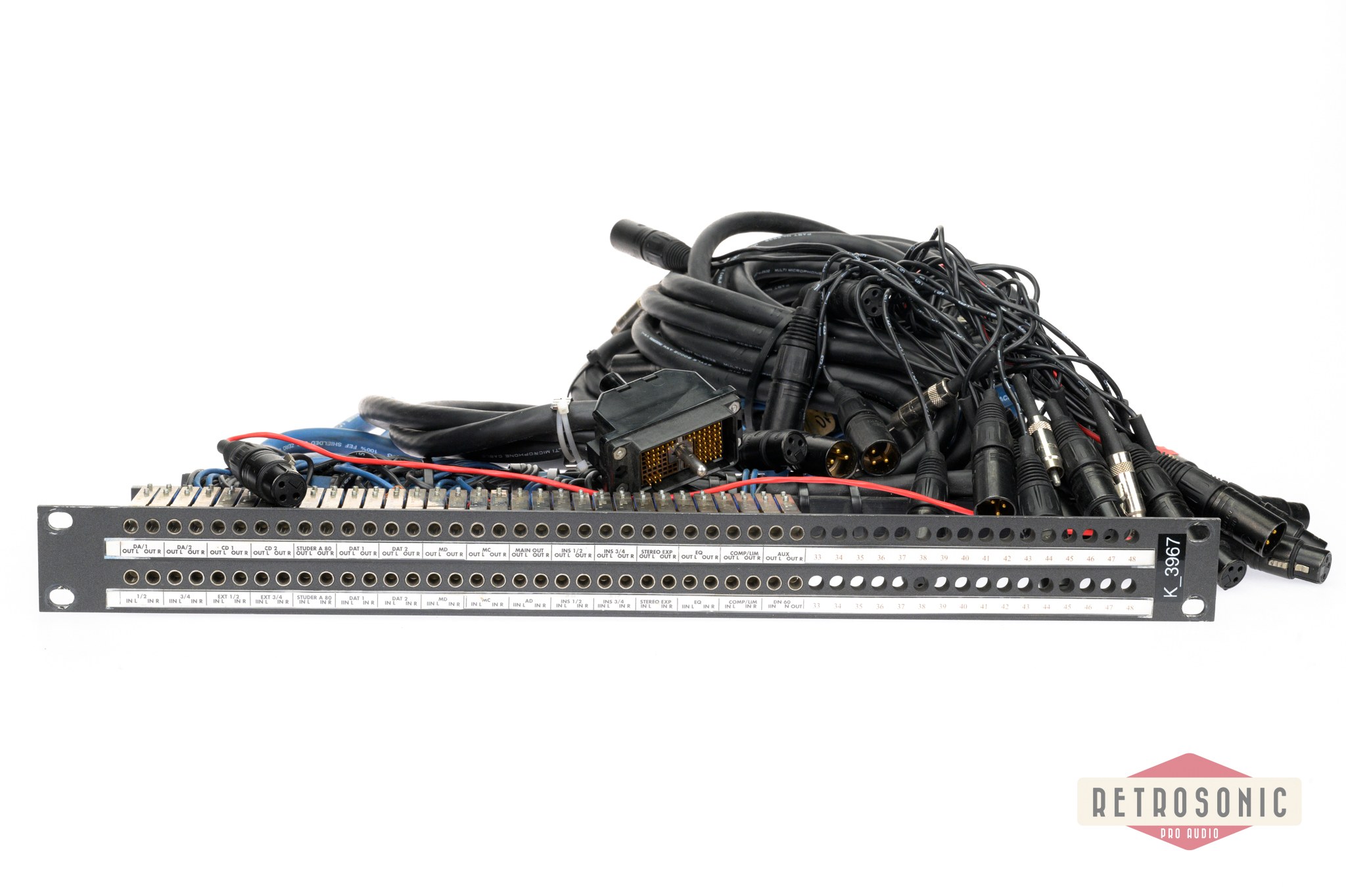 Solid State Logic SSL 4000 Mosess & Mitchell Patchbay with cables & connectors #1