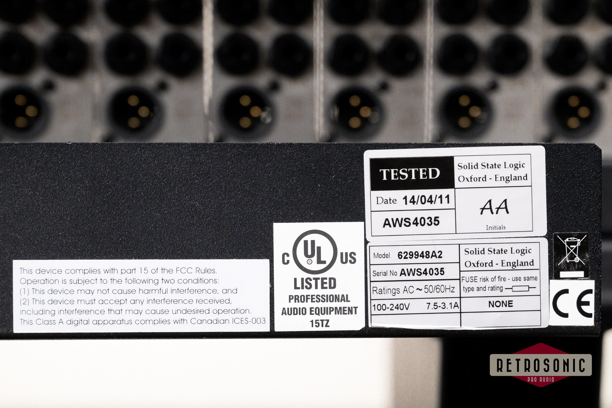 Solid State Logic SSL AWS 948 24-Channel 48-Channel 8-Bus Inline Console with DAW Control #4035