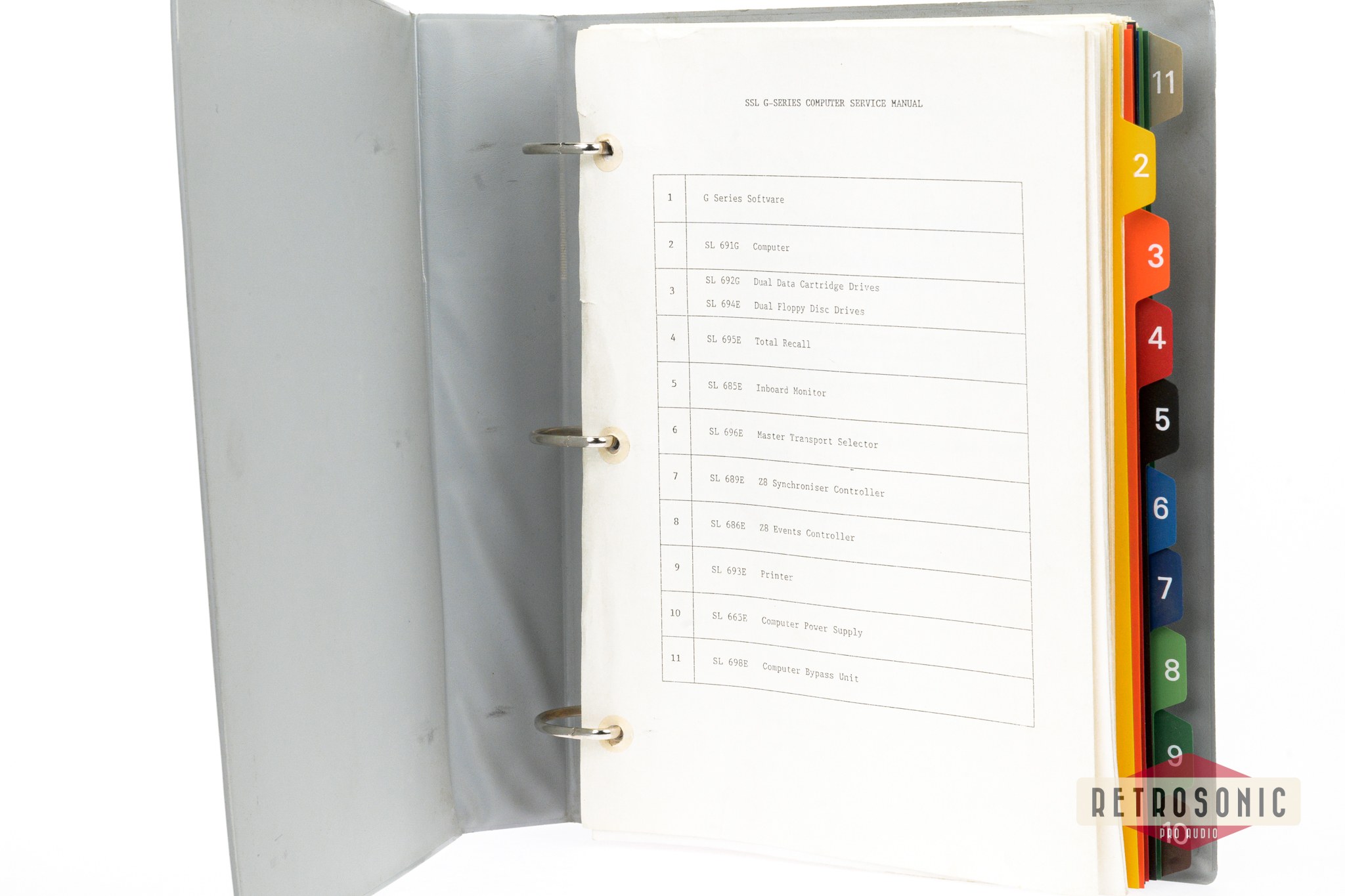 Solid State Logic SSL G-Series Computer Service Manual  Jan 1987