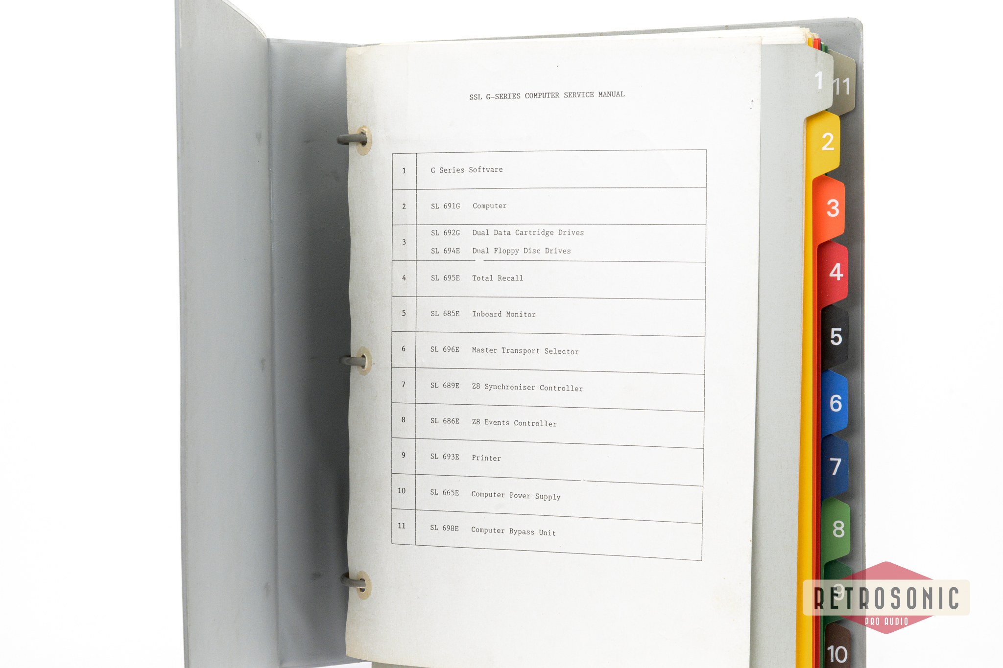 Solid State Logic SSL G-Series Computer Service Manual Jan 1988