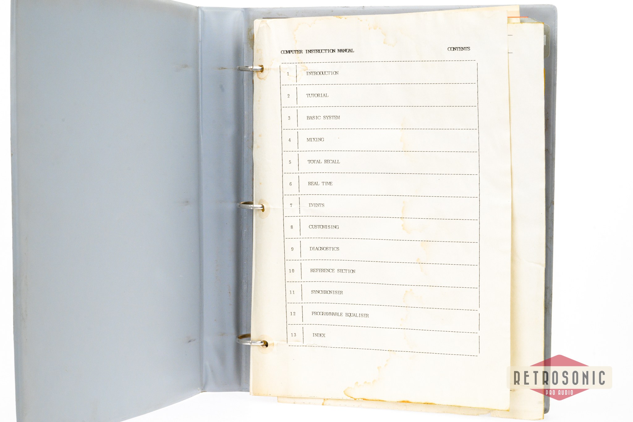 Solid State Logic SSL Master Studio System Computer Manual June 1985