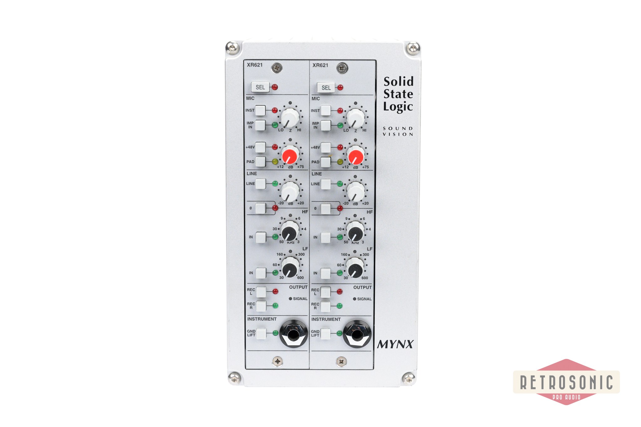 SSL Mynx X-Rack with a pair of XR621 Preamps