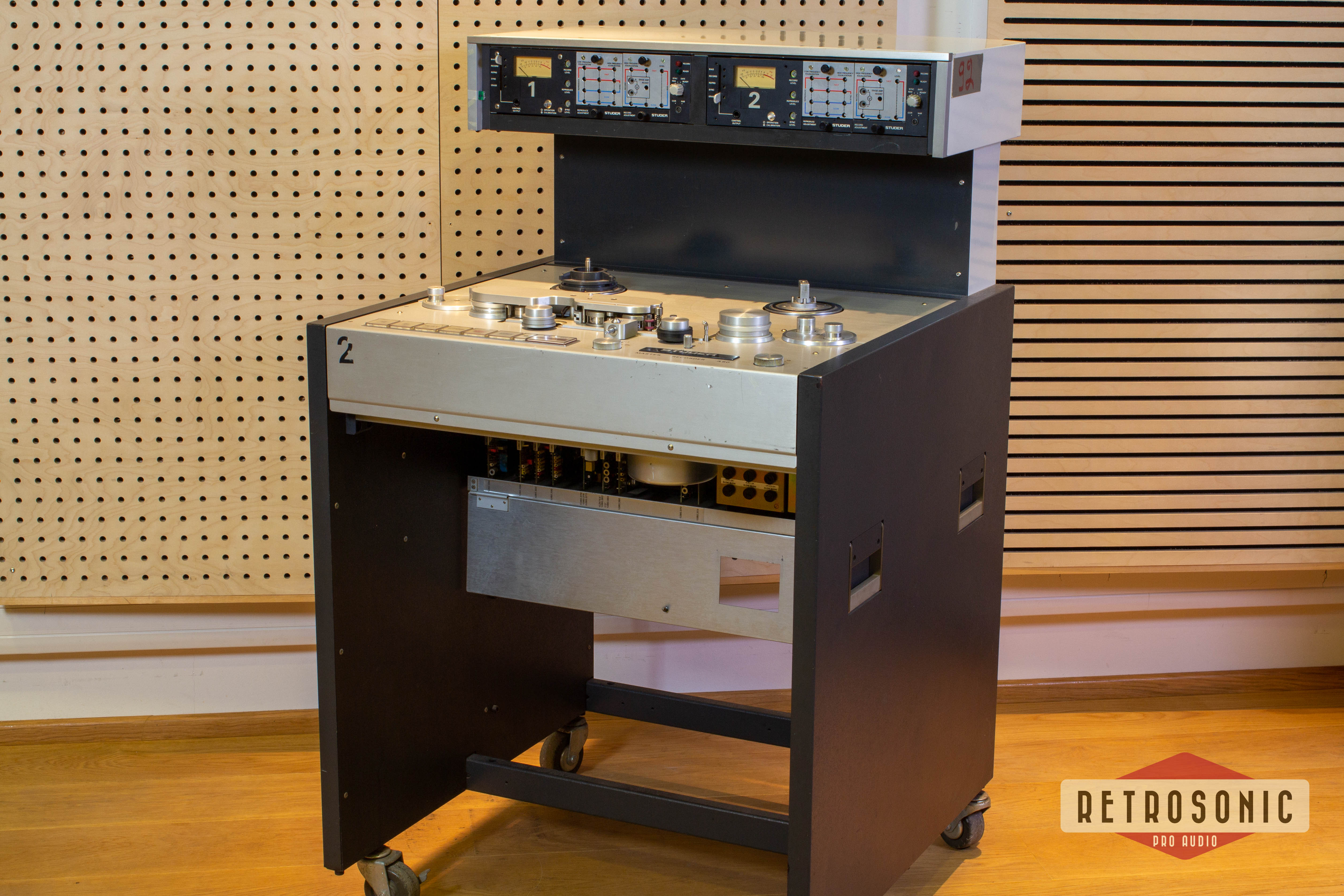 Studer A80 1/4-inch master tape recorder with VU-bridge