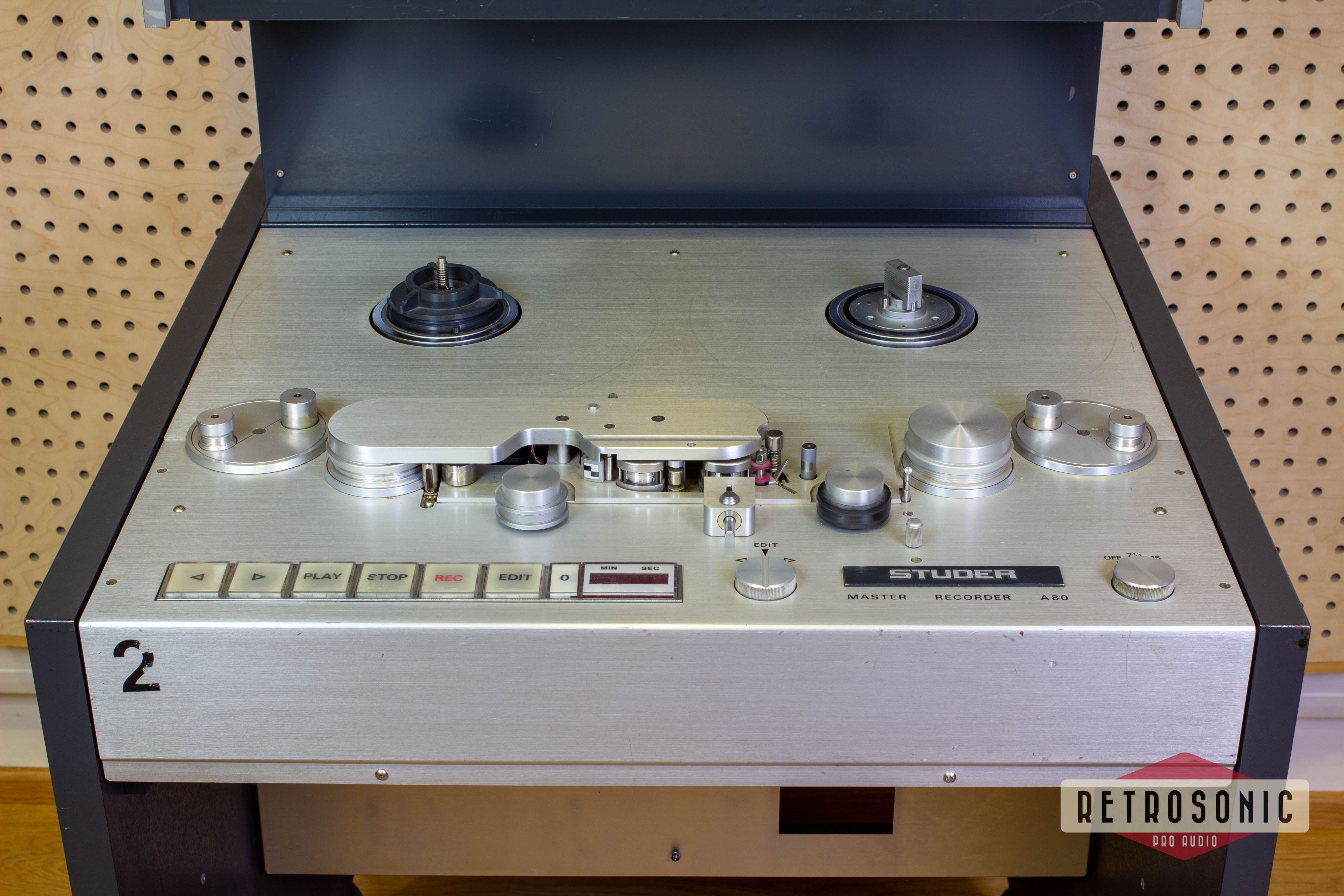 Studer A80 1/4-inch master tape recorder with VU-bridge