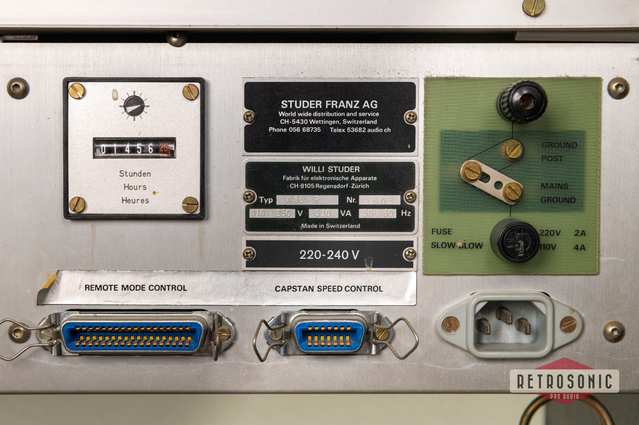 Studer A80-RC-1 1/4 inch Full Track Mono Tape Recorder