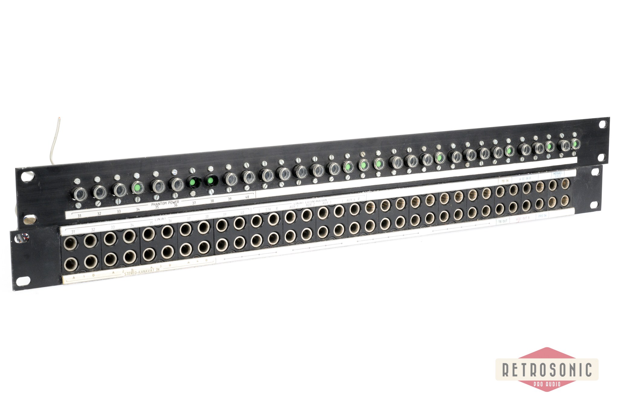 Switchcraft 2x32 Way Patchbay XMT334B + 32 Button Switch panel #1
