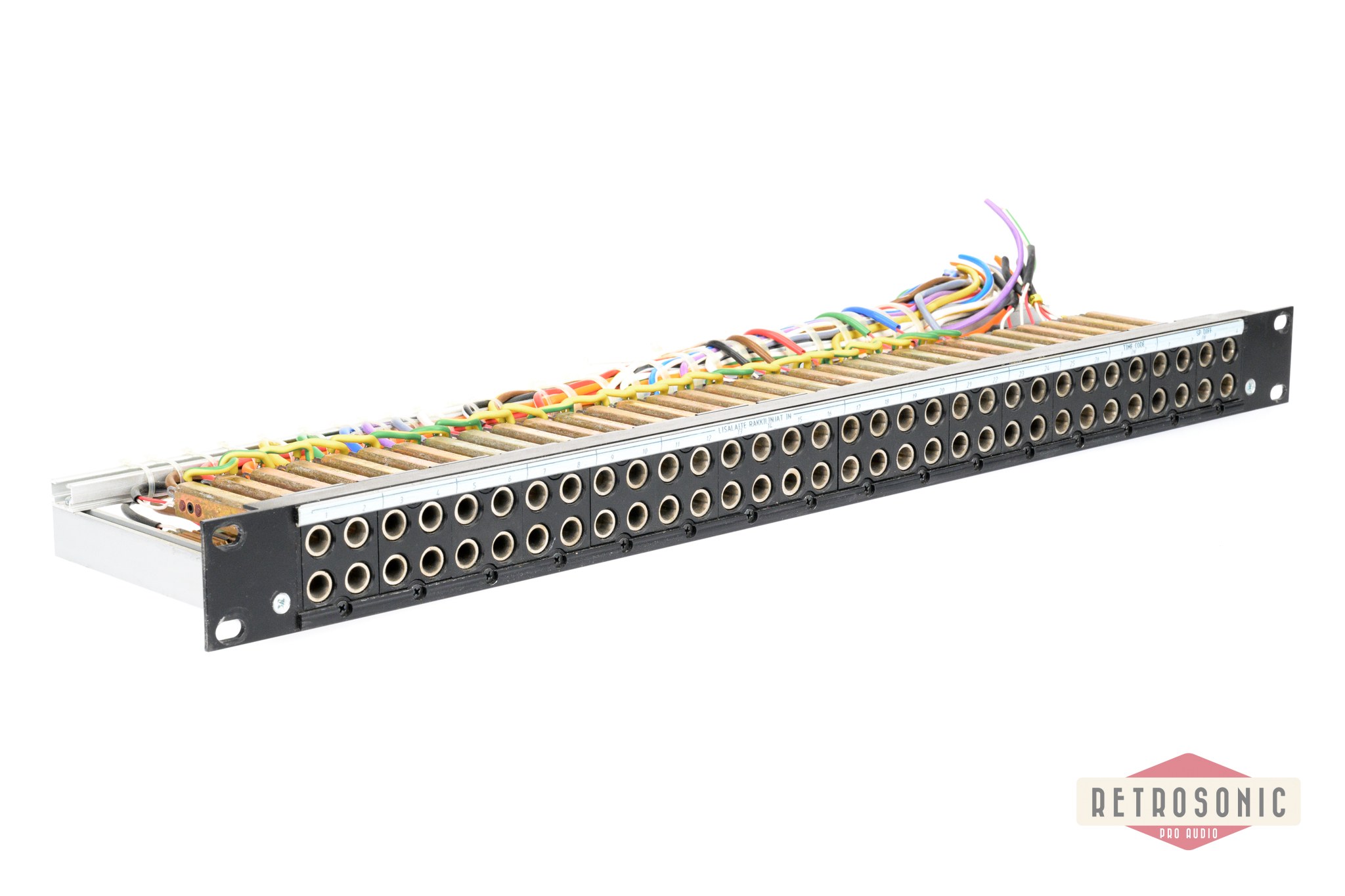 Switchcraft 2x32 Way Patchbay XMT334B Longframe jacks. W. Lacing Bar