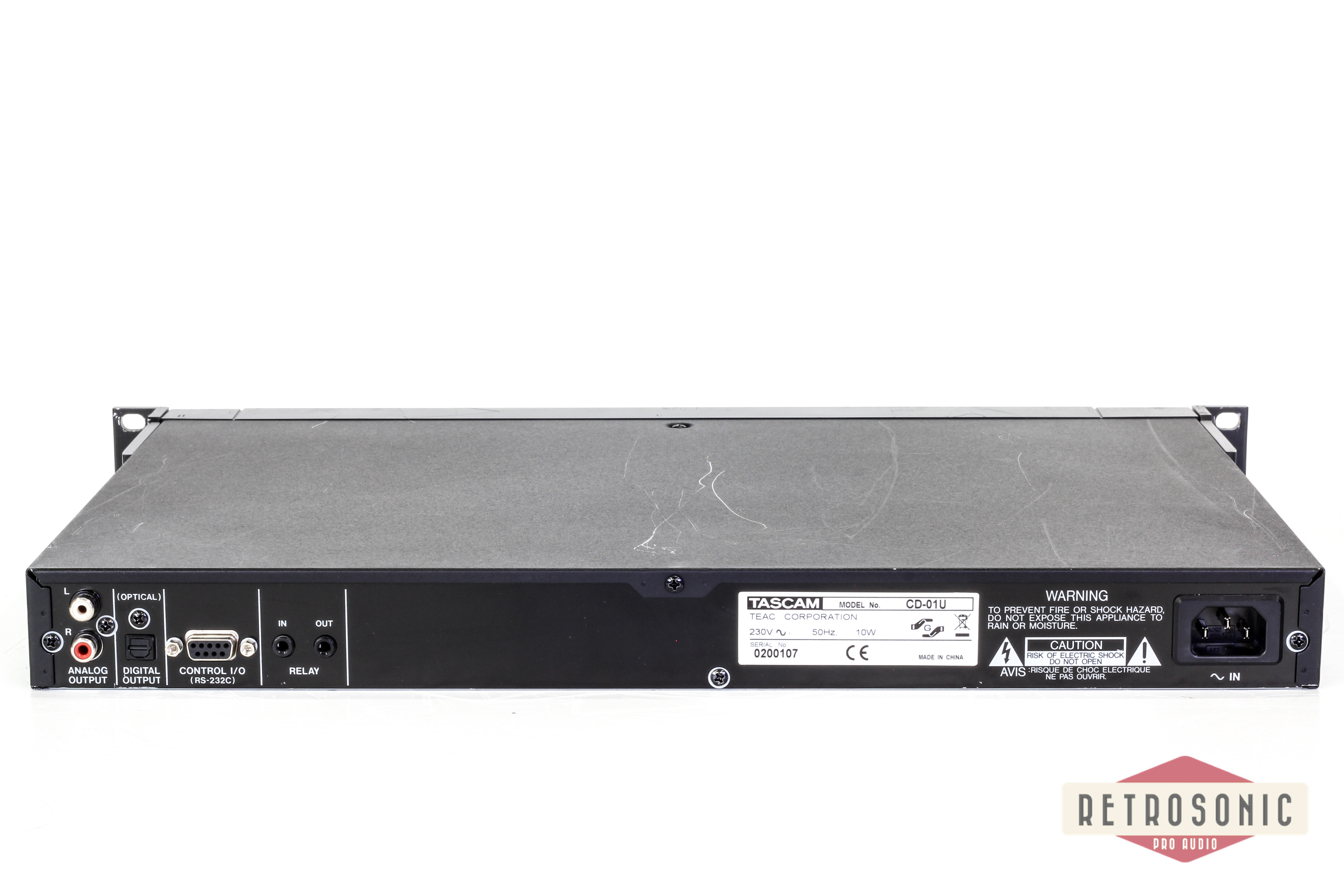 Tascam CD01U CD-player, 1Unit 19-inch Rack #1