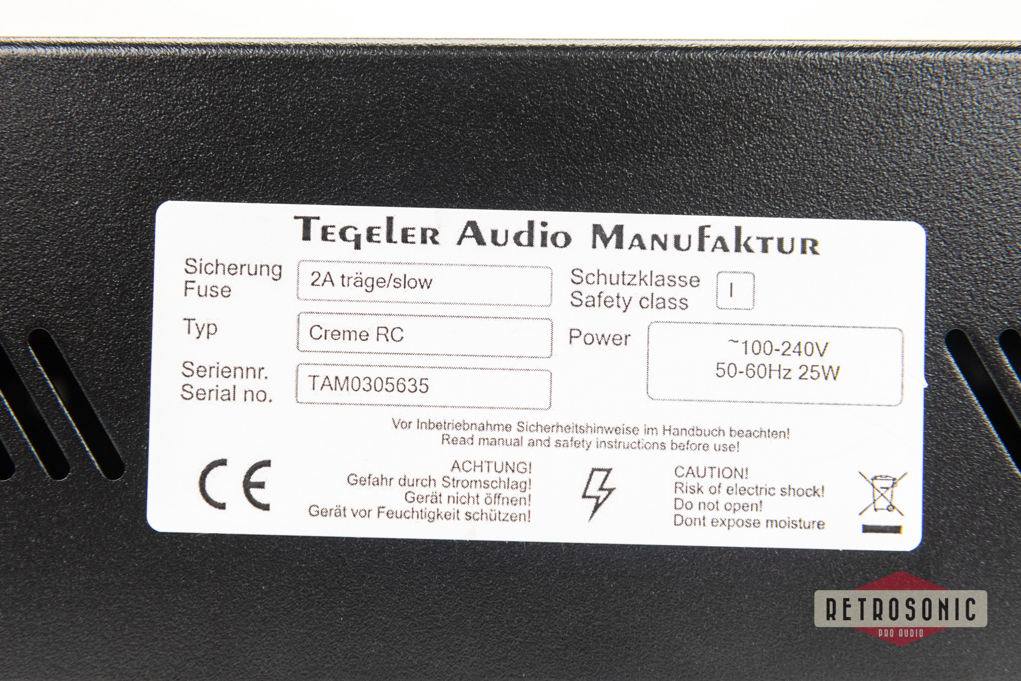 Tegeler Audio Creme RC Bus Compressor and Mastering Equalizer