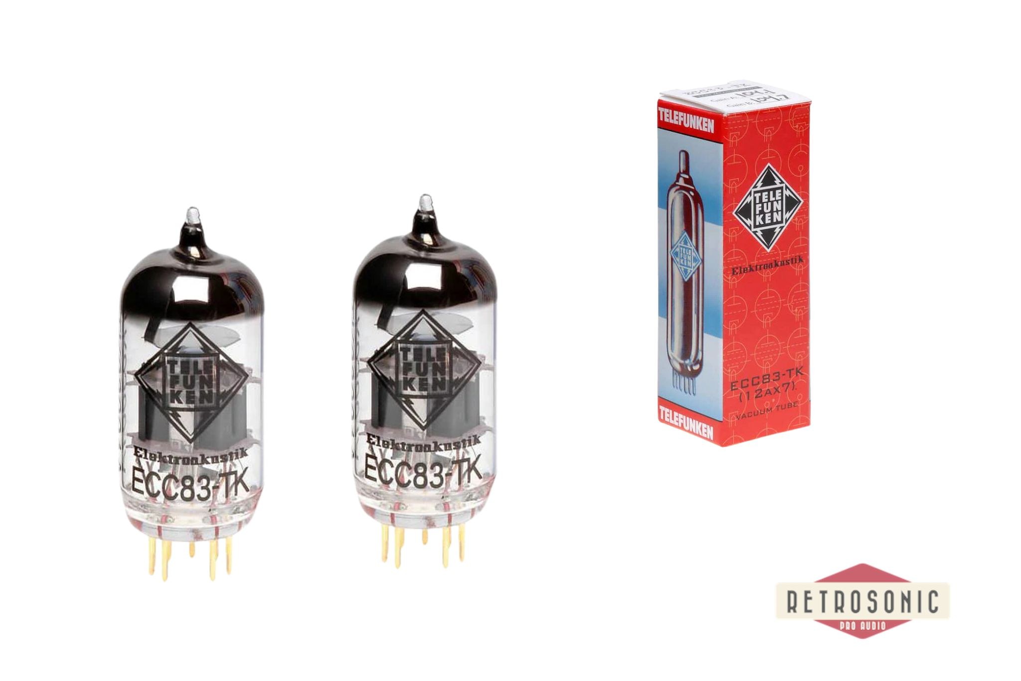 Telefunken Matched pair of ECC83-TK (12AX7)